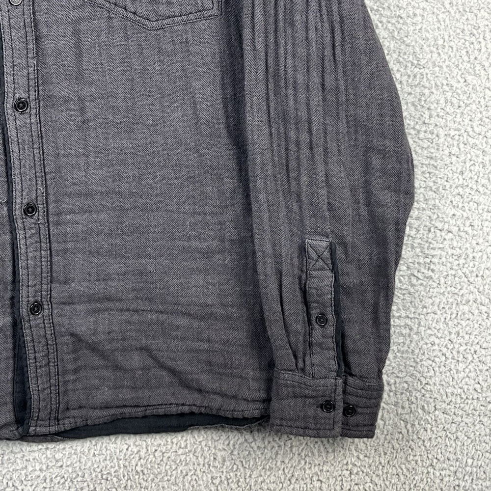 Carbon 2 Cobalt Button Up Flannel Shirt Mens Large Grey Long Sleeve - Picture 3 of 11